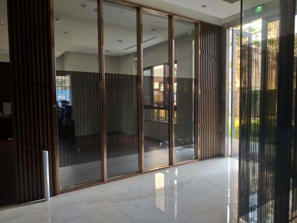 玻璃貼紙-黑條砂